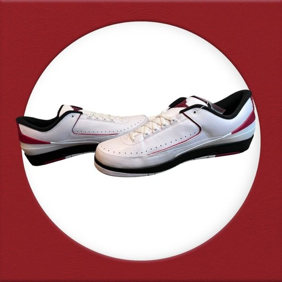 New Nike Air Jordan 2 Retro Low Chicago 2016 Sz 18 Red White Black OG 832819-101 - Picture 11 of 15